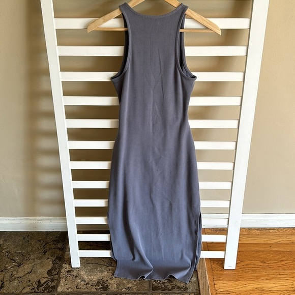 NWT Hollister Dress Womens Midi Ribbed Slit Gray Stretch Small - Picture 5 of 10